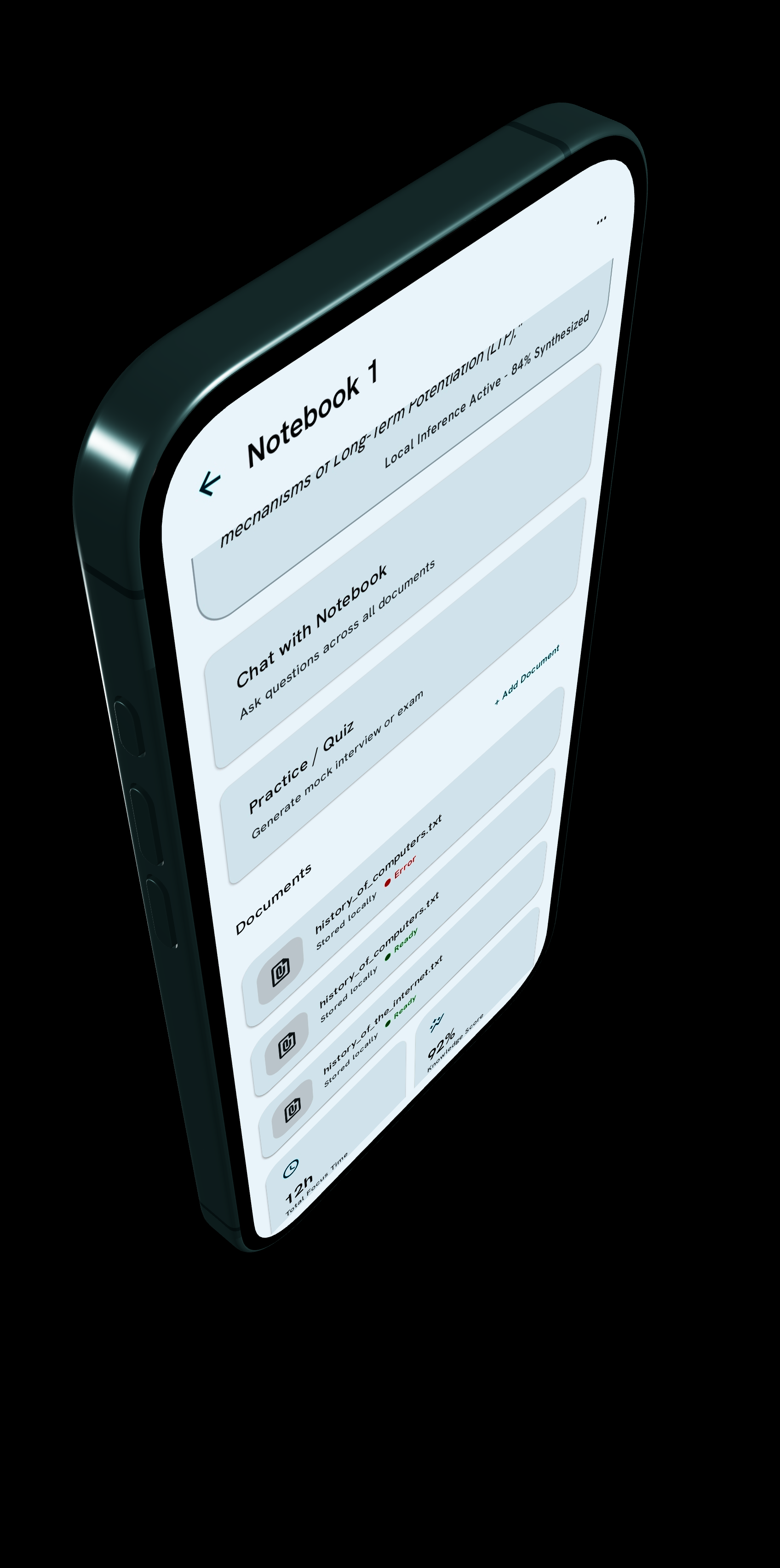Notebook detail view showing citation sources